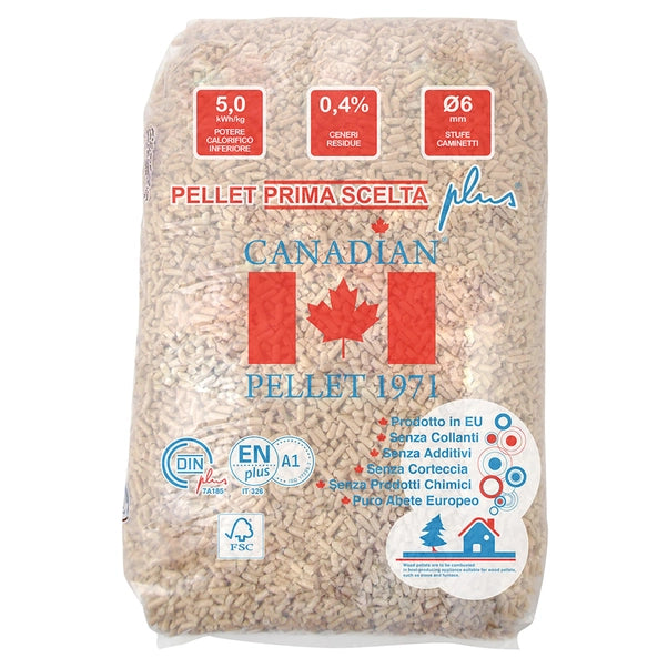 Pellet di abete canadian enplus a1 15 kg